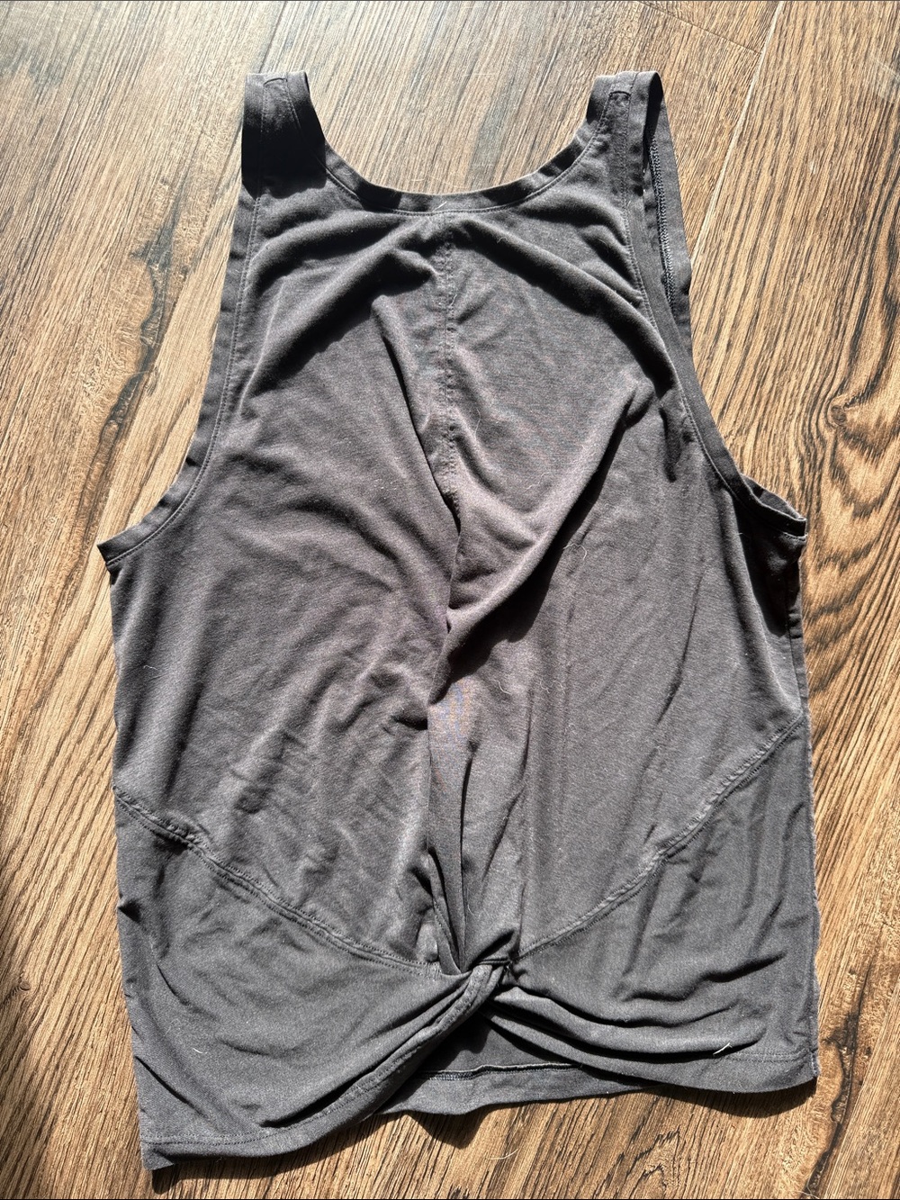 Athleta Black Twist-Hem Racerback Tank